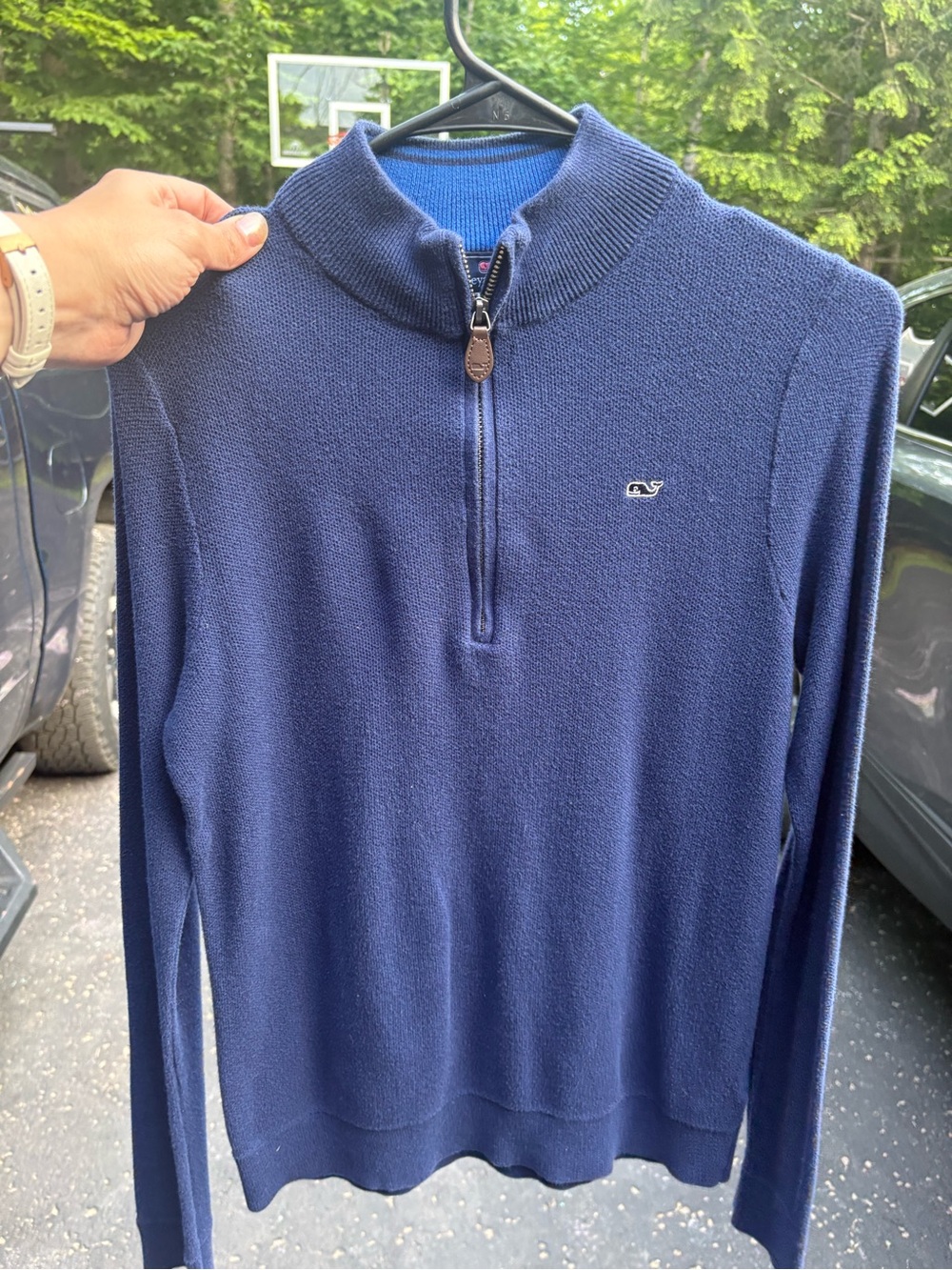 Vineyard Vines Boys' Navy Half-Zip Sweater